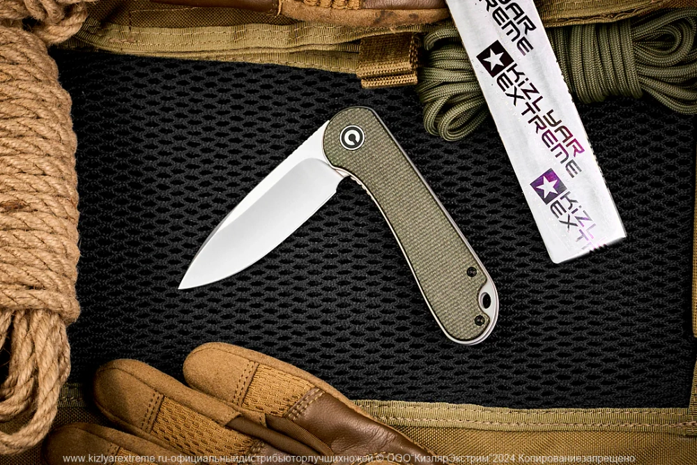 Нож Civivi Elementum C907T сталь D2 Satin рукоять Green Micarta