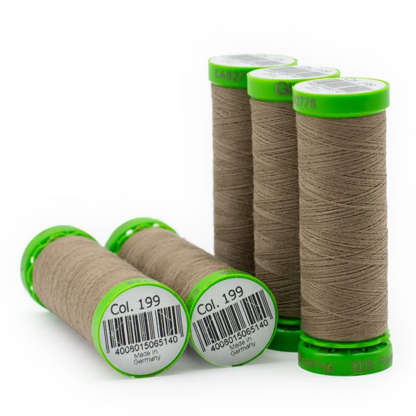 Нитки для тонких тканей Gutermann Extra Fine 150 (200 метров), 5 кат. | 199 мускатный орех