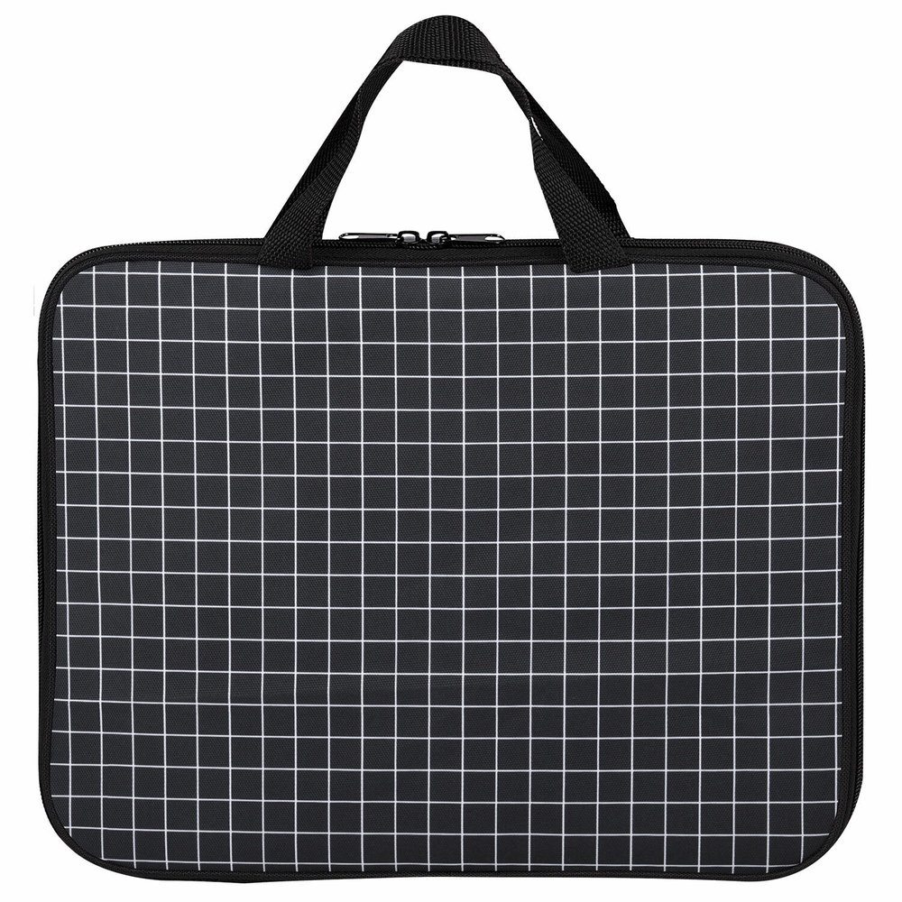 Папка на молнии с ручками BRAUBERG А4, 1 отделение, полиэстер, 20мм, Checkered, 272173