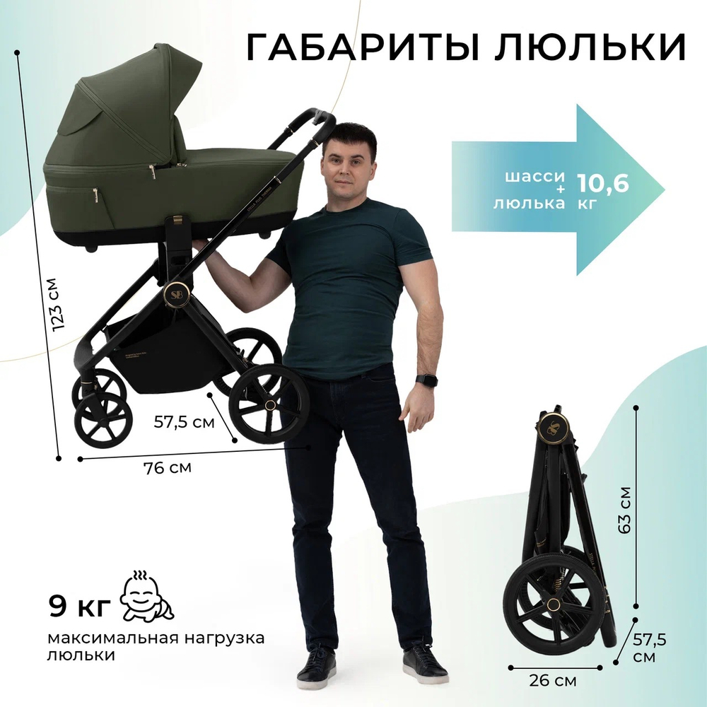 Модульная коляска Sweet Baby Stella Plus Therma Green