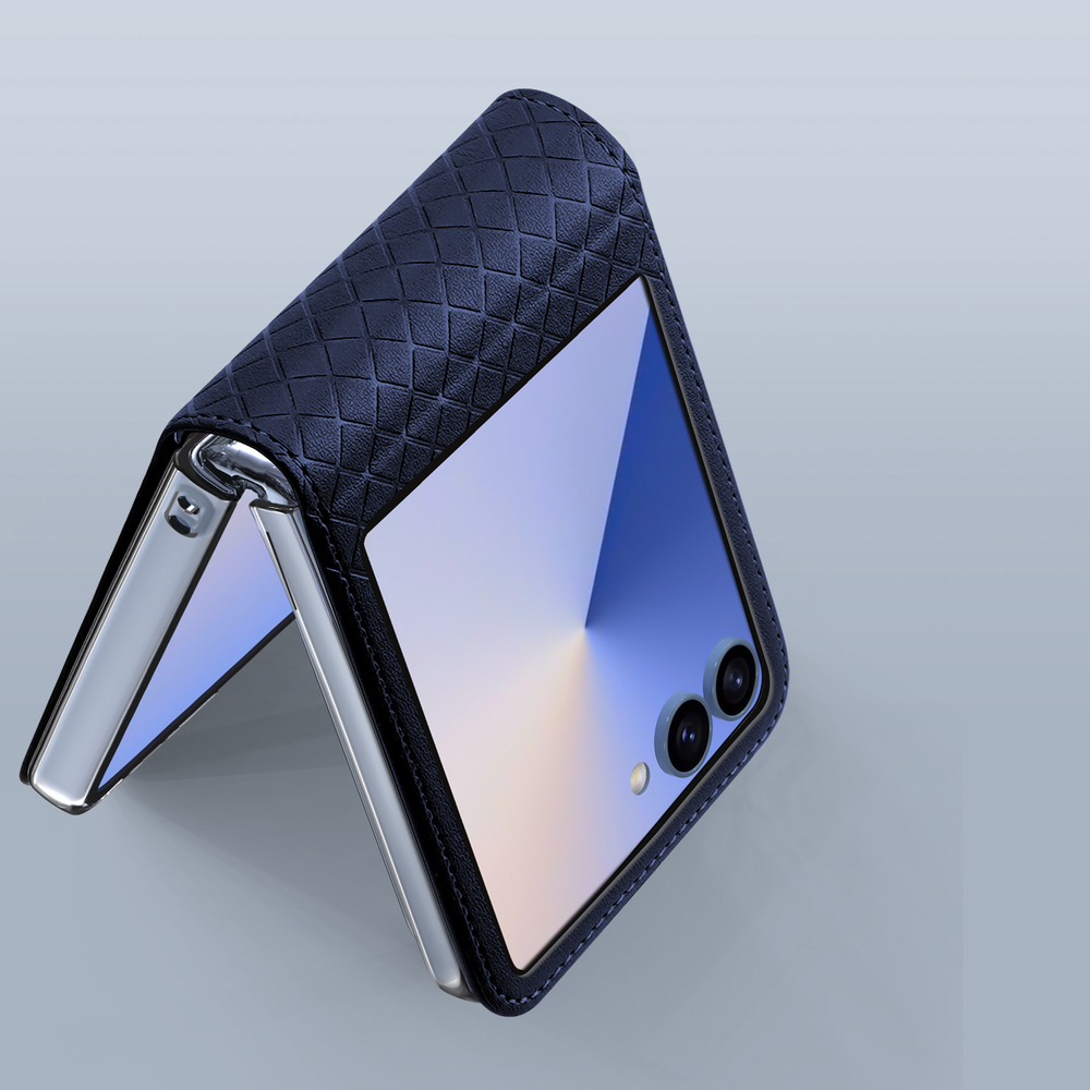 Чехол синего цвета из искусственной кожи от Dux Ducis для Samsung Galaxy Flip 7, серия Bril Series Case