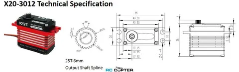 Сервопривод KST X20-3012 (25-35 кг/см, 0.11-0.15 сек/60°, 72г)