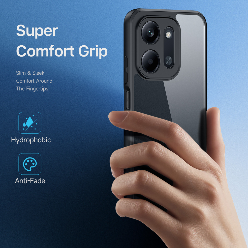 Чехол прозрачный с черными рамками для Xiaomi Redmi 17C 5G, серия Aimo Series Case от Dux Ducis