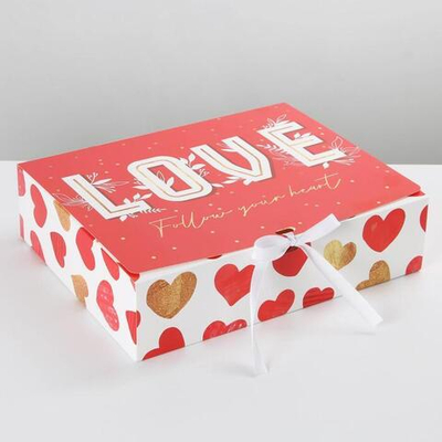 Коробка складная подарочная «LOVE», 31 × 24.5 × 8 см
