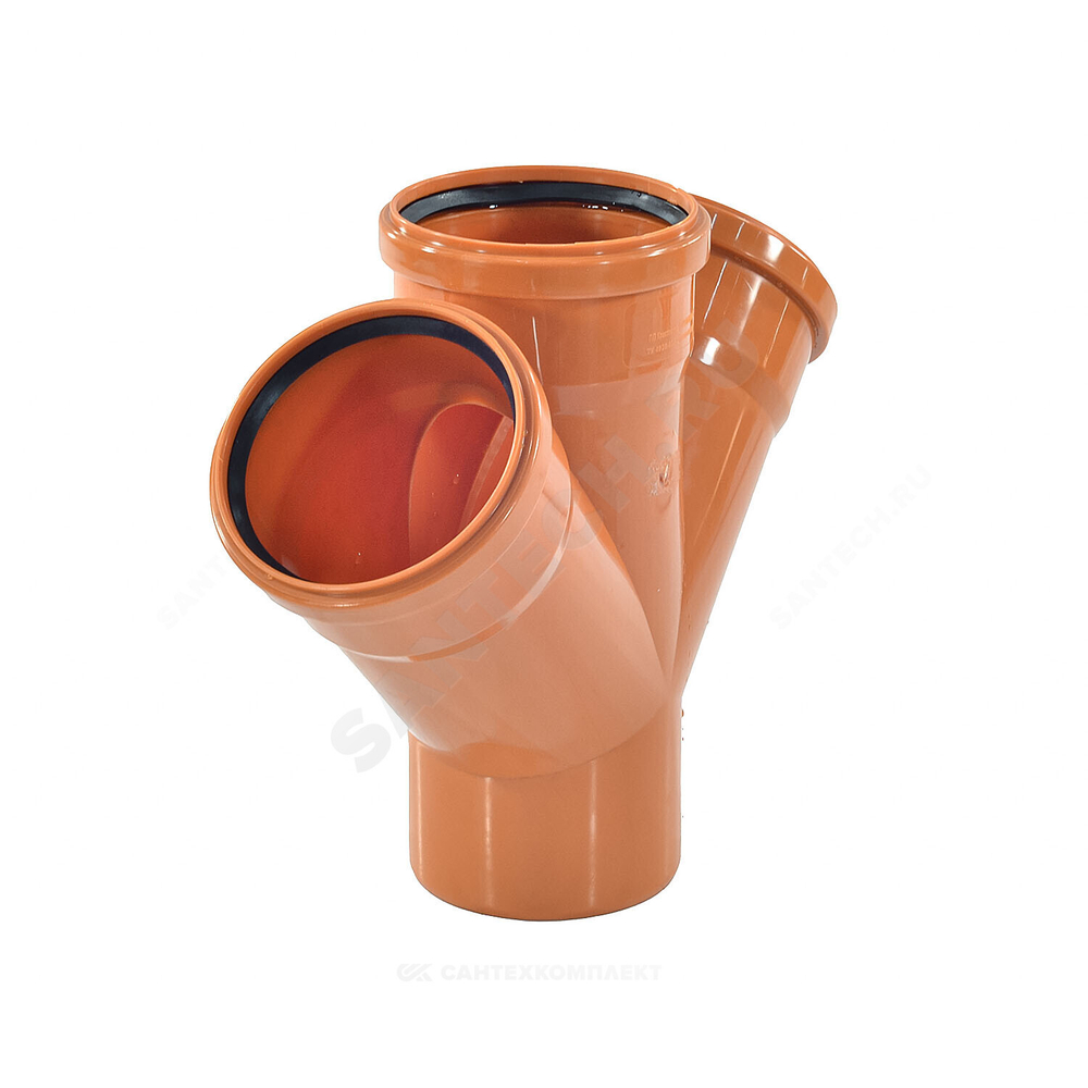 Крестовина PP-B 1-плоскостная коричневая Дн 110х110х110х45гр б/нап в/к VALFEX 33110110