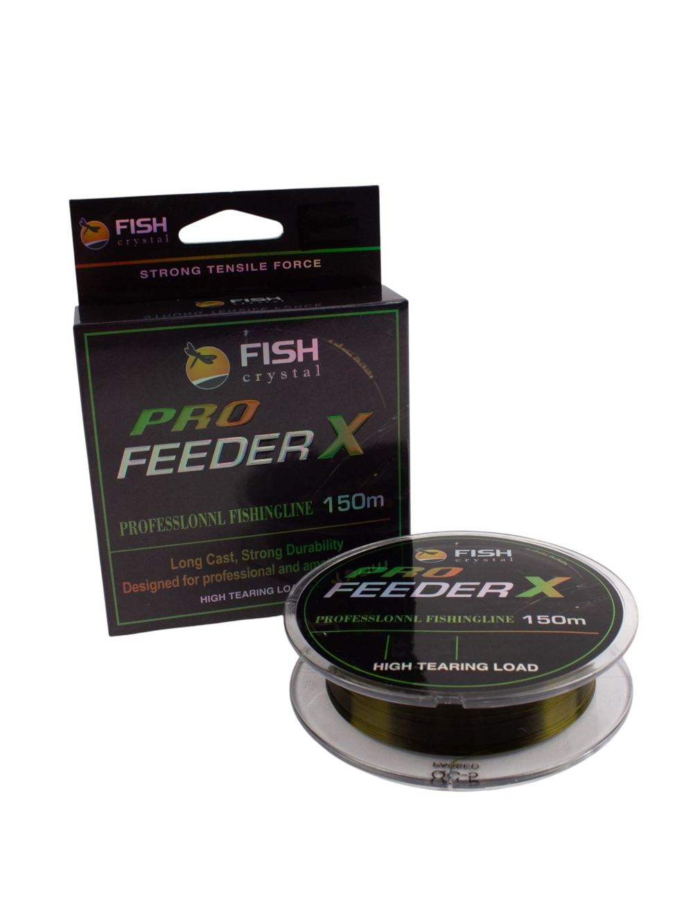 Леска для фидерной и матчевой ловли Fish Crystal PRO Feeder X 150 м темно-зеленая, тонущая #1.5, толщина 0.20 мм, 9.56 кг