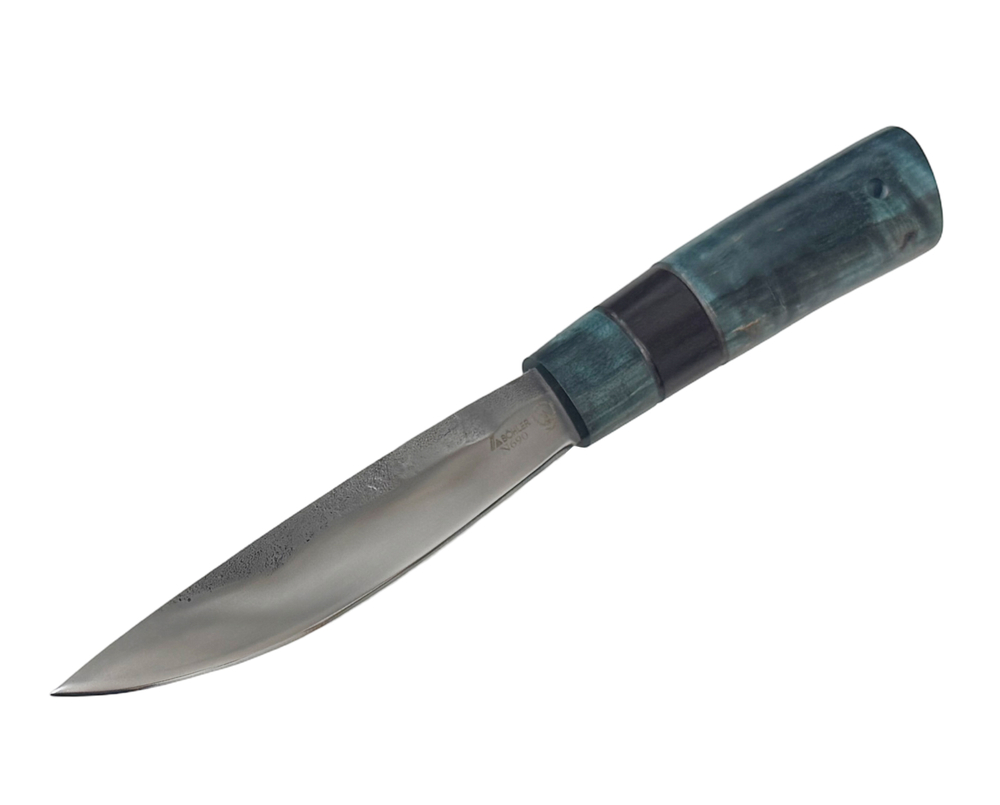 Нож Север, Bohler N690, рукоять стаб.карельская береза, изумрудный цвет