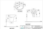 Jaquar, полупьедестал для раковины Continental CNS-WHT-801, Белый CNS-WHT-305
