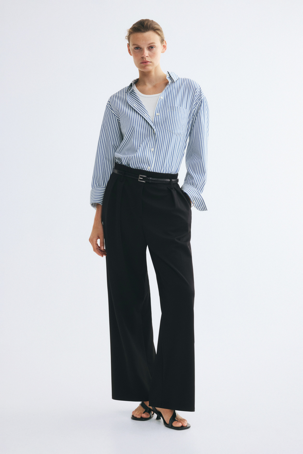 Широкие брюки с ремнём - H&M
