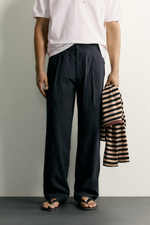 БРЮКИ STRAIGHT FIT ИЗ ТКАНИ СИРСАКЕР — ZARA