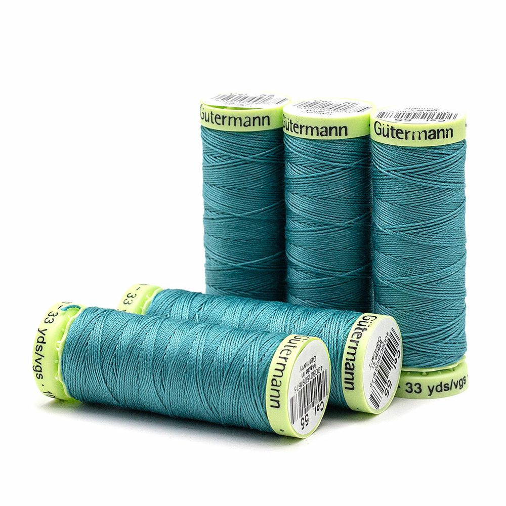Нитки отделочные Gutermann Top Stitch 30 (30 метров), 5 кат. | 055 св.зеленая бирюза