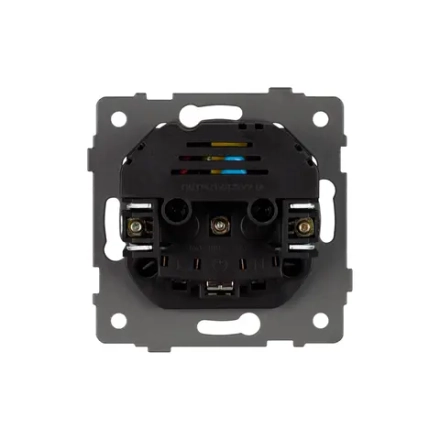 Механизм розетки с USB зарядкой SCT-MUAA-PL-BK-V (250V, 16A) (Arlight, -)