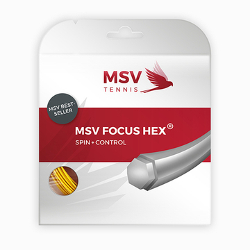 Теннисная струна MSV Focus HEX, 1,23, 12м (желтый)