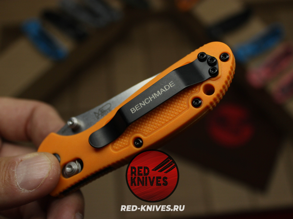 Нож Benchmade 556 Griptilian Mini - оранж нейлон, клинок стоунвош RK/Н33