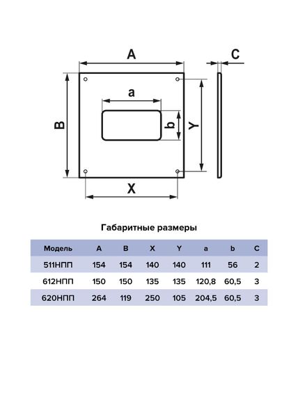 Накладка торцевая НПП 110x55 153х153 пластик ERA