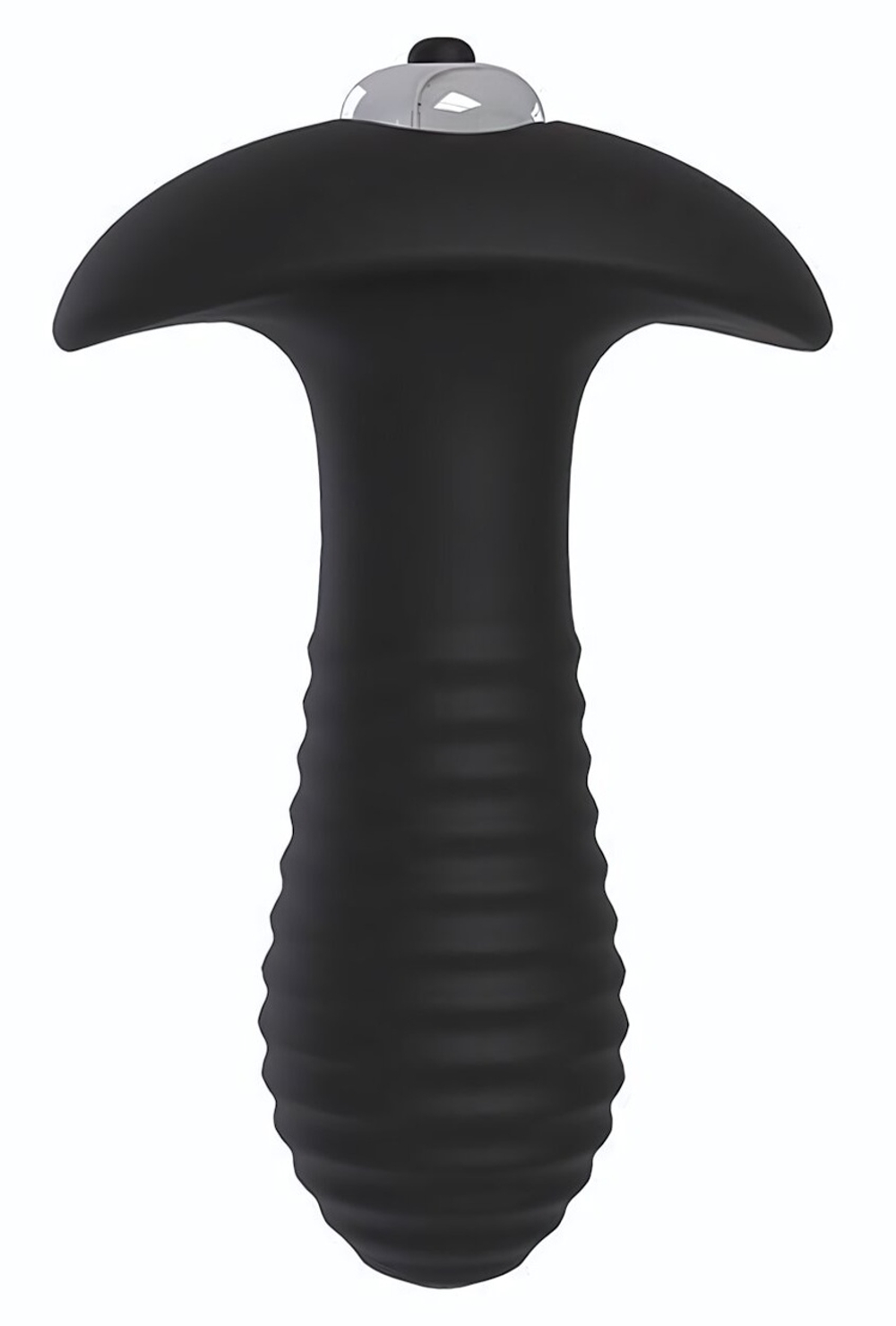 Черный анальный вибромассажер Single Speed Spiral Plug - 11 см. (Цвет: черный)