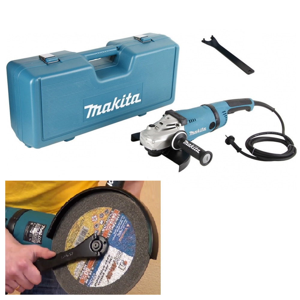 Угловая шлифмашина УШМ Болгарка электрическая (сетевая) Makita GA 9030 SFK1 220В 2,4 кВт, диск 230 мм GA9030SFK1