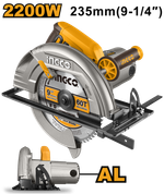 Циркулярная пила INGCO CS2358 INDUSTRIAL 235х25.4 мм 2,2 кВт