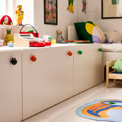 IKEA GREJSIMOJS  (ИКЕА ГРЕЙСИМОЙС)  -  Ручка-кнопка - оранжевый/кошка 38 мм