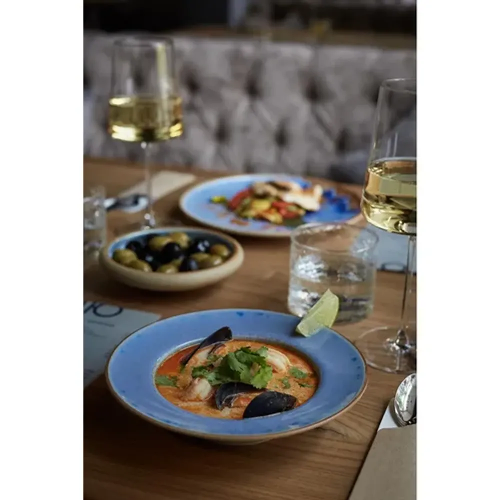 Тарелка глубокая 300 мл d 20 см h4,7 см для супа, пасты Blue Panasia P.L. Proff Cuisine [1]