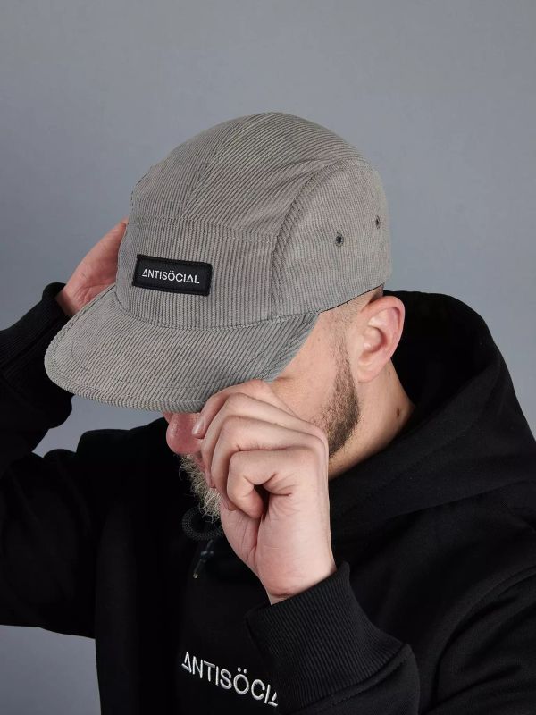Кепка 5 panel Velvet Серая - фото 5