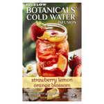 Bigelow, Botanicals®, настой из холодной воды, травяной чай, клубника, лимон и цветы апельсина, без кофеина, 18 чайных пакетиков, 34 г (1,23 унции)
