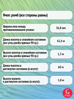 Сетка строительная Momoi Хамелеон капрон, толщина 110den/2, ячея 32 мм, высота 2,9 м кукла