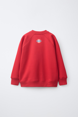 ZARA ТОЛСТОВКА С ТЕКСТОМ OXFORD CIRCUS TRANSPORT FOR LONDON ©, КРАСНЫЙ