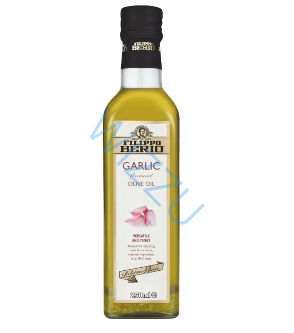 Масло оливковое нерафинированное EXTRA VIRGIN с чесноком, СТ/Б, 0,25 Л, FILIPPO BERIO