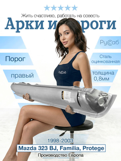 Порог правый Mazda 323 BJ, Familia, Protege 1998-2003 (Potrykus) седан, хэтчбек
