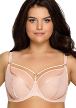 Бюстгальтер на косточках plus size с декоративными бретелями (Размер: 90I) (Цвет: черный)