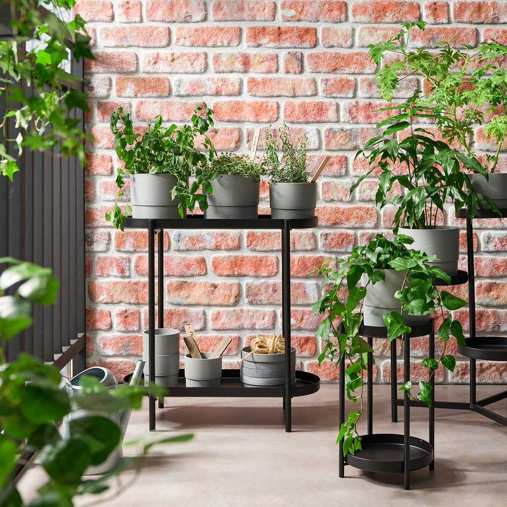 IKEA OLIVBLAD  (ИКЕА ОЛИВБЛАД)  -  Стойка для цветочного горшка - для помещения/улицы чёрный 56 см