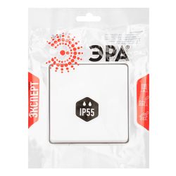 Выключатель ЭРА Эксперт 11-1501-01 IP55 10АХ-250В ОУ белый | Эра Эксперт