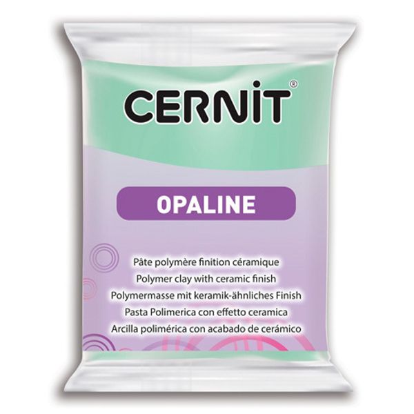Полимерная глина Cernit Opaline запекаемая, фарфоровая 56 гр, 640 зеленая мята