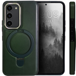 Business style чехол из кожи для SAMSUNG GALAXY S23 (не ULTRA/ FE/ PLUS!) с кольцом-подставкой и бархатной подкладкой