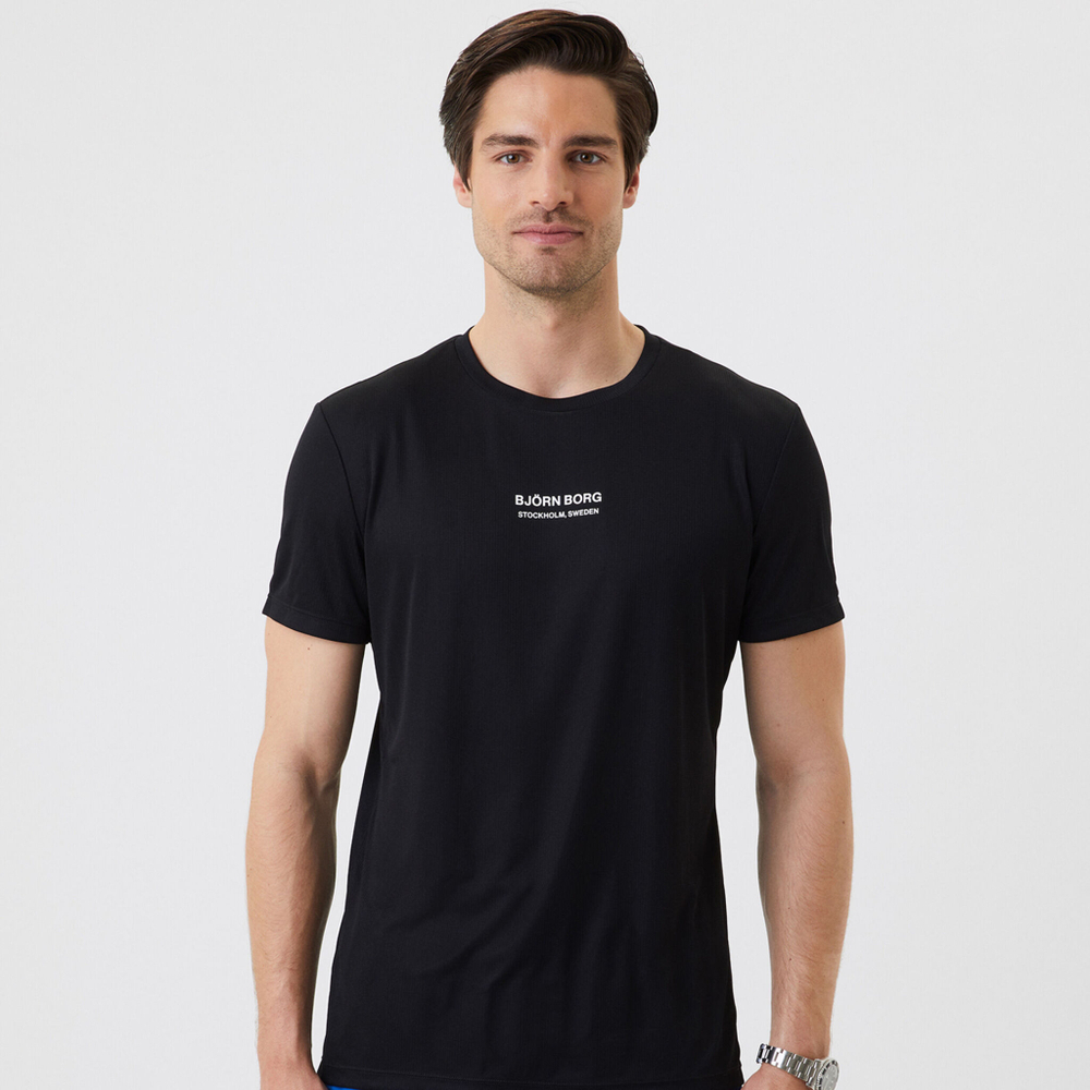 Мужское теннисное поло Björn Borg ACE Light T-Shirt Men - Black