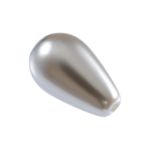 Бусины стекло под жемчуг 10х6 мм, фигурная, 10 шт, св. серый (light grey), Preciosa 131-50-011