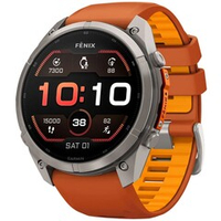 Garmin Fenix 9 Pro — 51 мм AMOLED Titanium Autumn Orange / Spark Orange