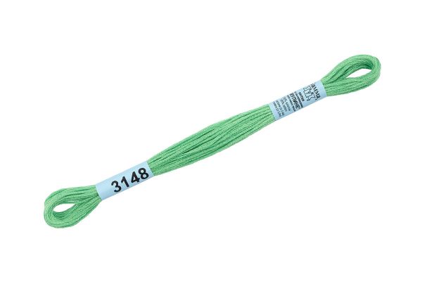Мулине Gamma 100% хлопок, цв.3148 салатовый, 24 мотка по 8 метров