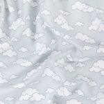 Ткань для пэчворка Peppy Молочные сны фланель, отрез 100х110 см, 175 г/м², МС-21 серый, Peppy