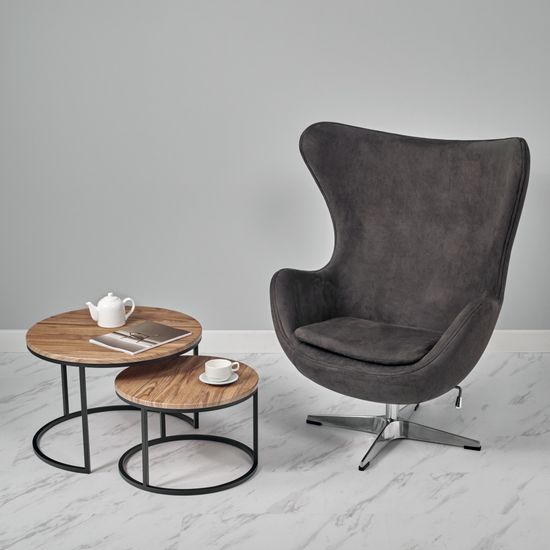 Кресло EGG STYLE CHAIR зеленый, искусственная замша