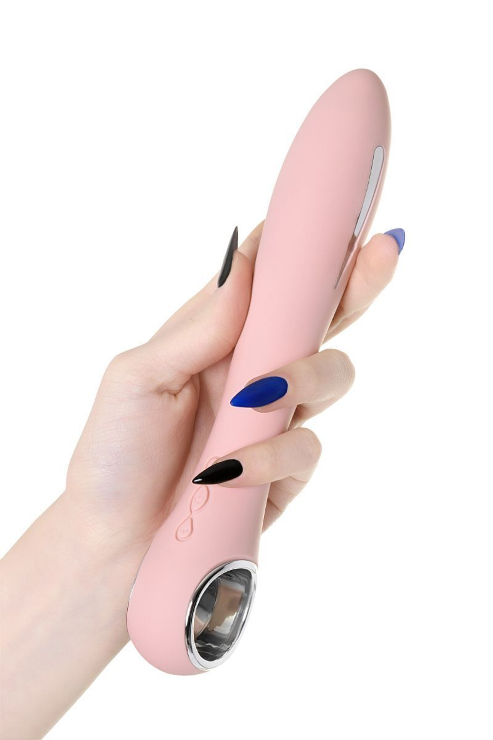 Розовый силиконовый вибратор с электростимуляцией GALVANI VIBE - 21 см. (Цвет: розовый)