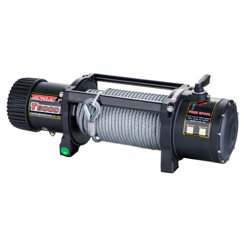 Лебедка Tungsten T8000 с тяговым усилием 8000 LB/3628 КГ, со стальным тросом
