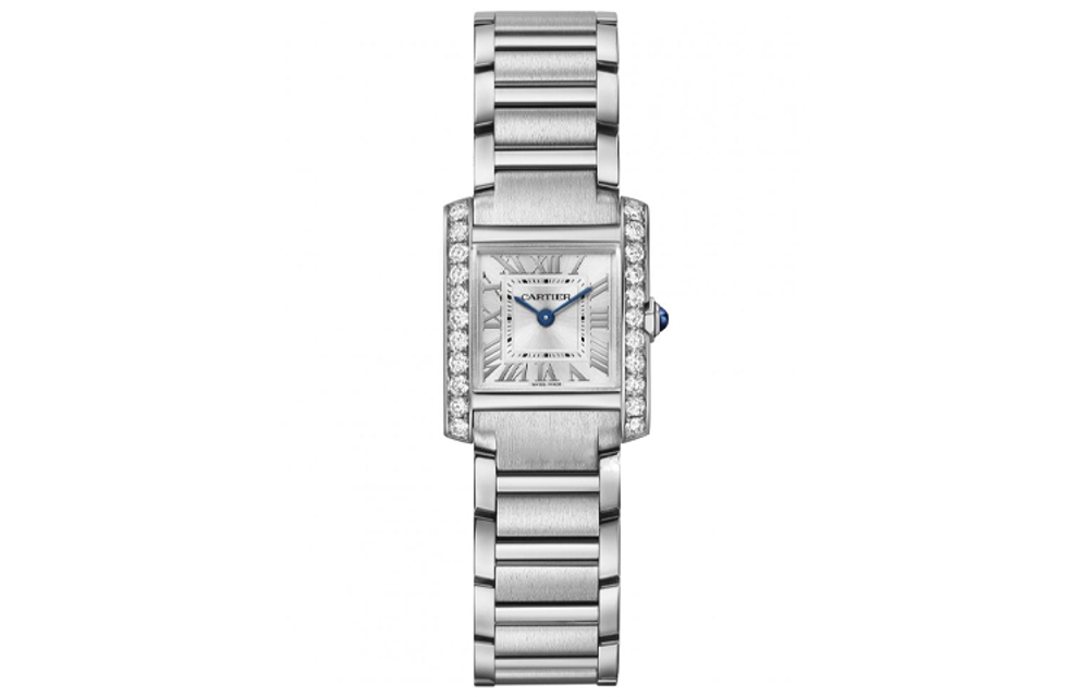 CARTIER TANK DE Quartz Movement 30m Water Resistance Women"s Watch 25.7 * 21.2mm Silver Dial