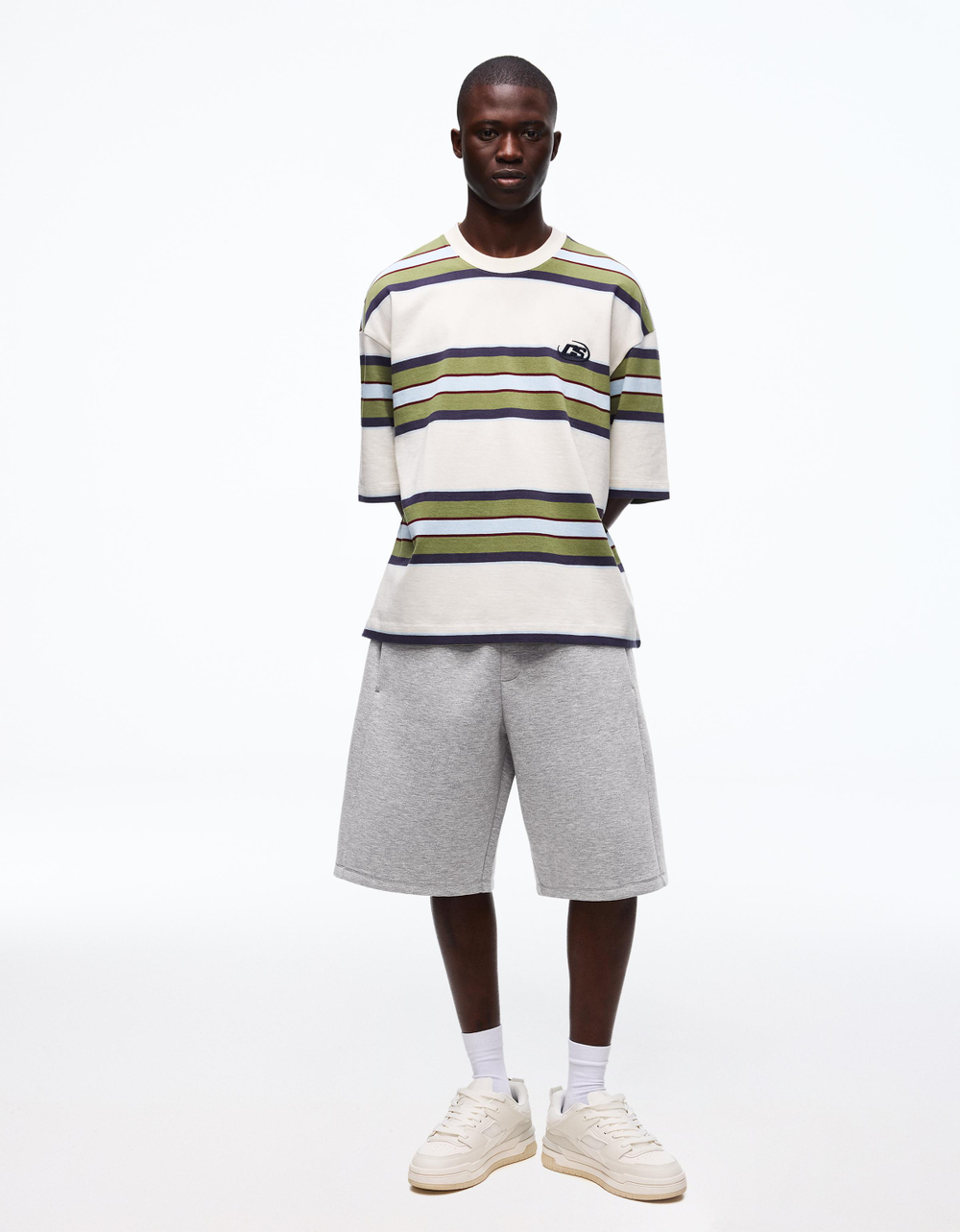 Мужские бермуды oversize из неопрена - BERSHKA