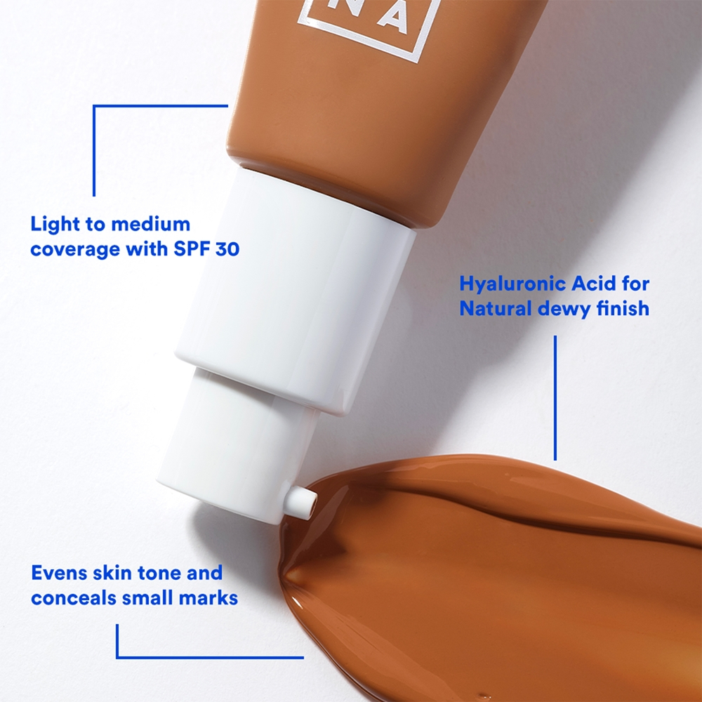 3INA The Tinted Moisturizer - Тонирующий крем с SPF 30, увлажняющий оттенок 677, 30 ml