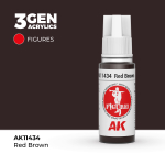 Акриловая краска AK Interactive Red Brown 3GEN Figures, 18мл