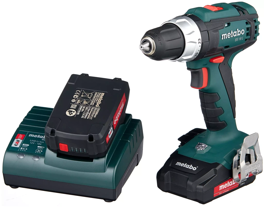 Аккумуляторная дрель-шуруповерт Metabo BS 18 L 2.0Ah x2 Case 602321500