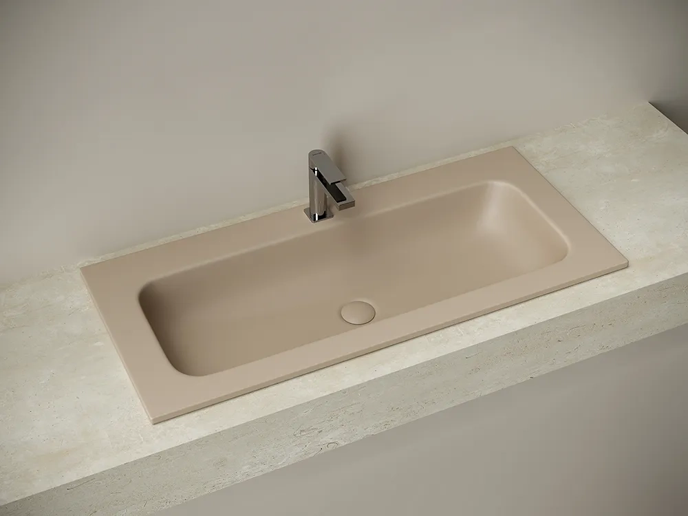 Раковина накладная Ceramicanova Грация (Grace) прямоугольная, с отверстием под смеситель, 1010x457x137 мм,вет капучино матовый, арт. CN7013MC