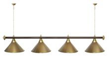 Лампа STARTBILLIARDS 4 пл. (плафоны золотые,штанга золотая,фурнитура золото)
